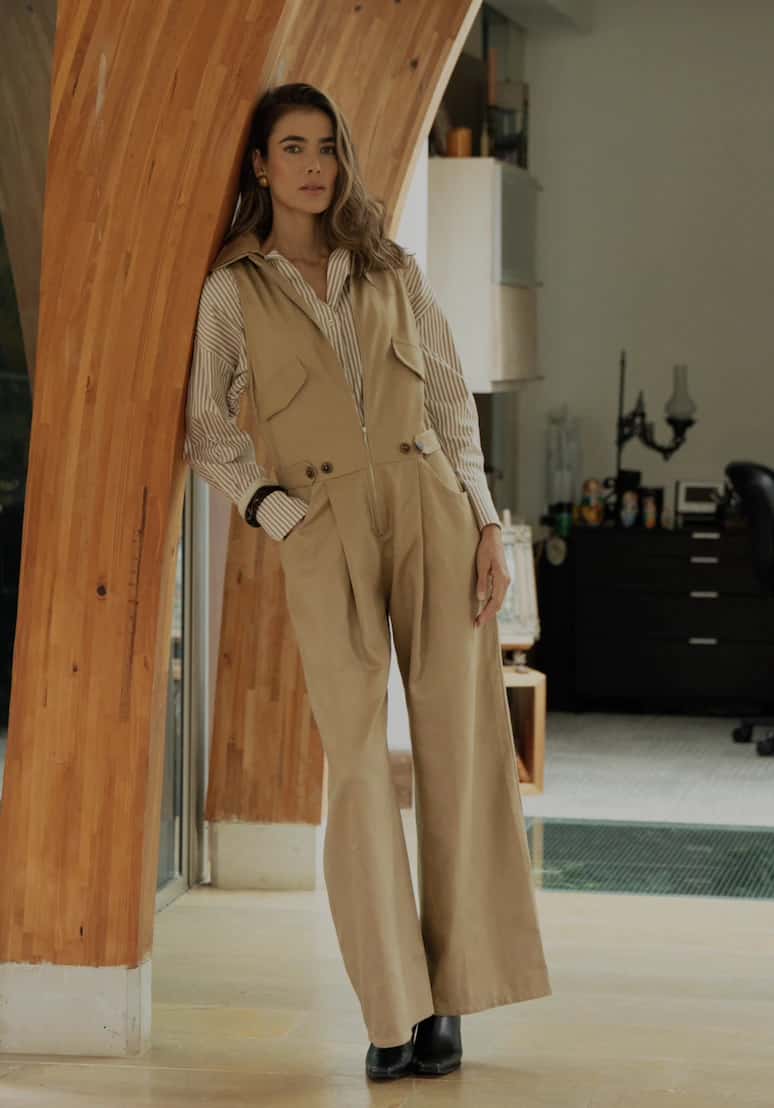 Jumpsuit Dune de tencel/algodón | Camel