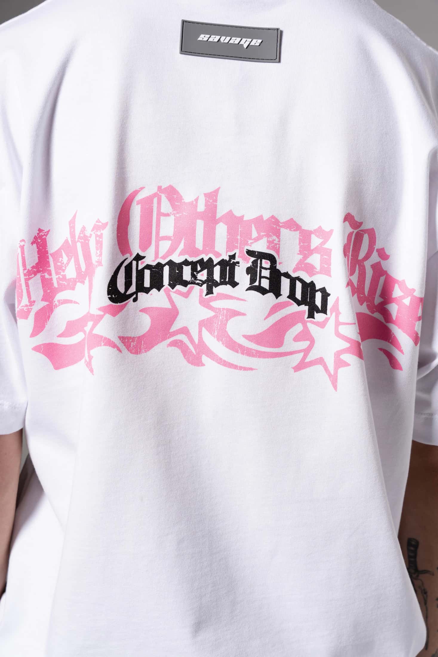 Camiseta Oversize Help rosa savage  250 gramos 14653 - miniatura 9