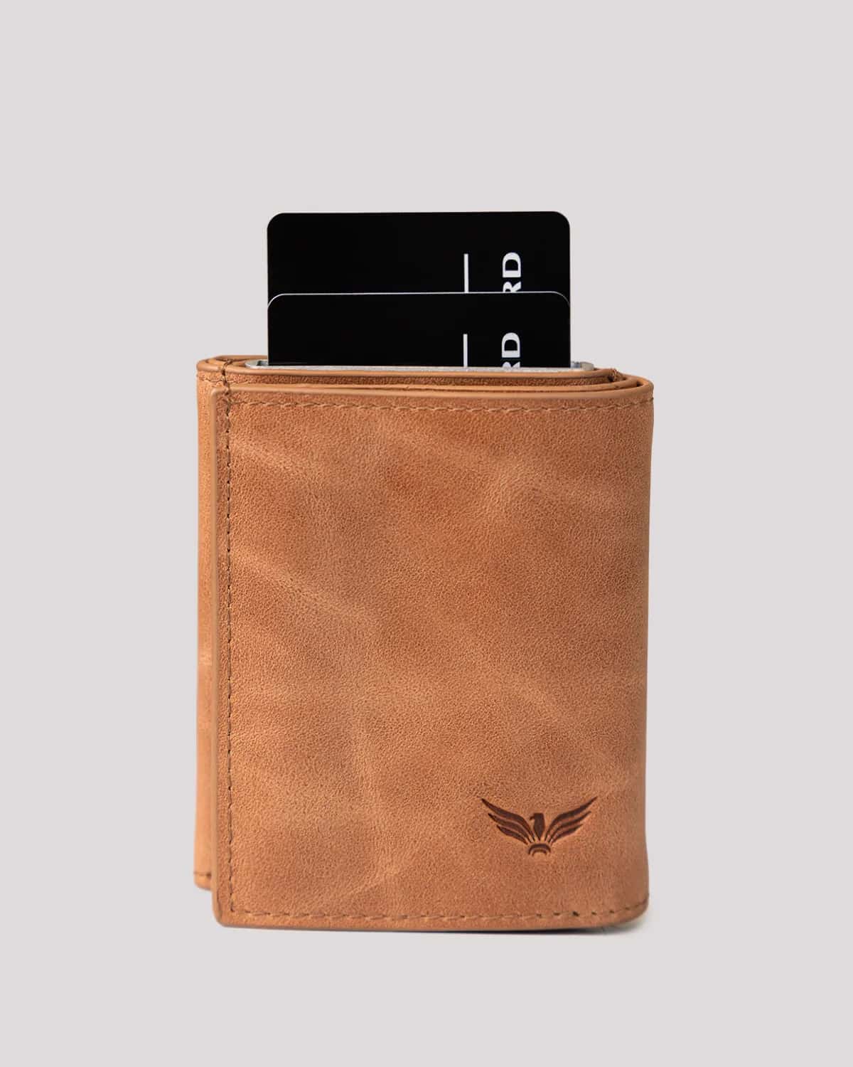 Billetera tarjetero cafe para hombre