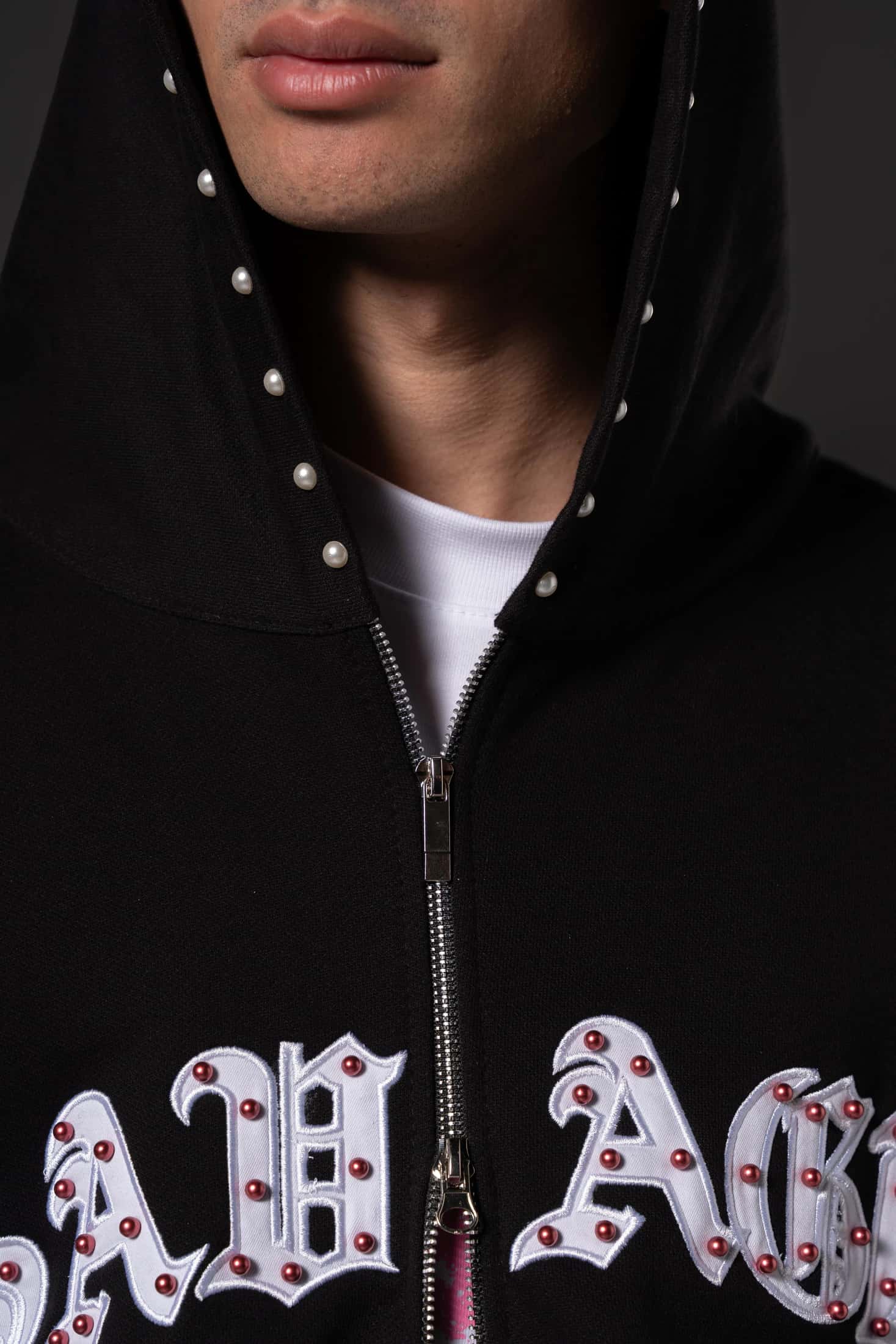 Double Zip Hoodie Boxy fit Perlas Rojas 14651 - miniatura 7