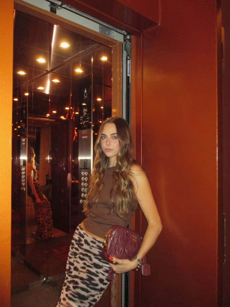 Tank top bullet chocolate + Falda en Tull Lúa Stain - miniatura 2