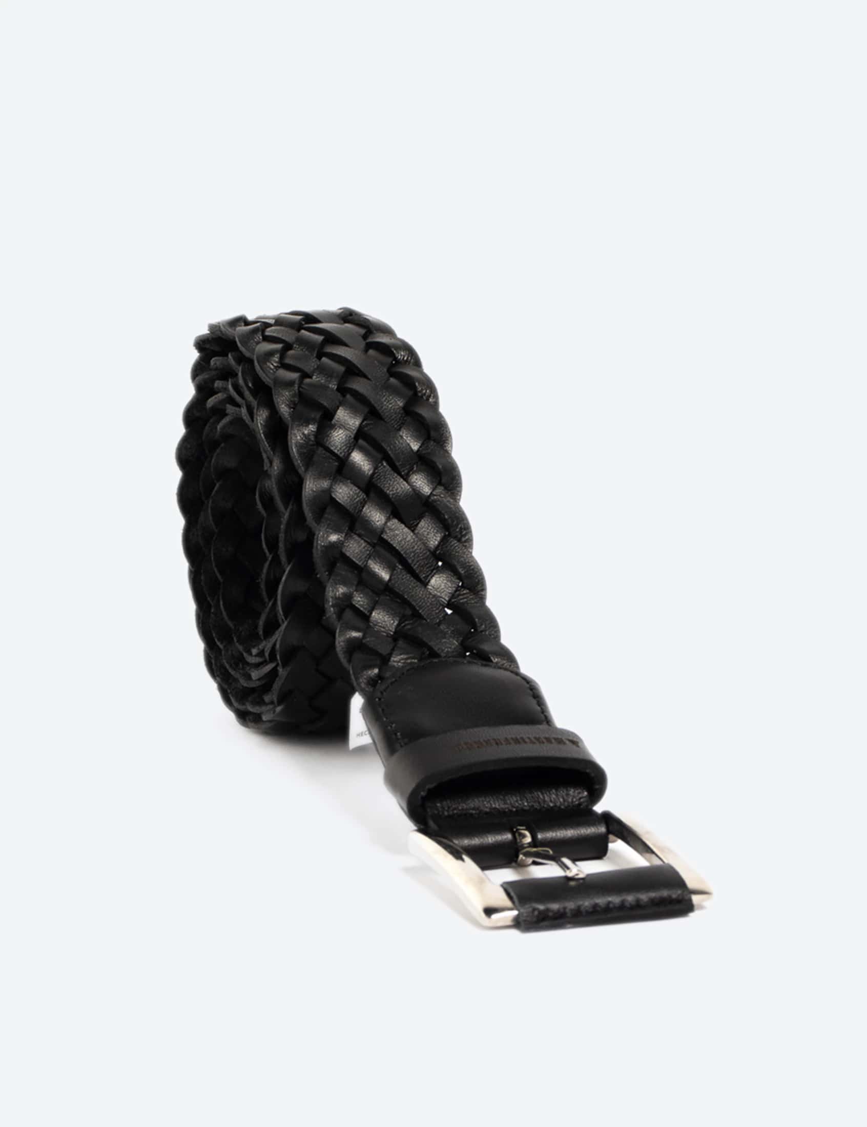 CINTURÓN TRENZADO NEGRO