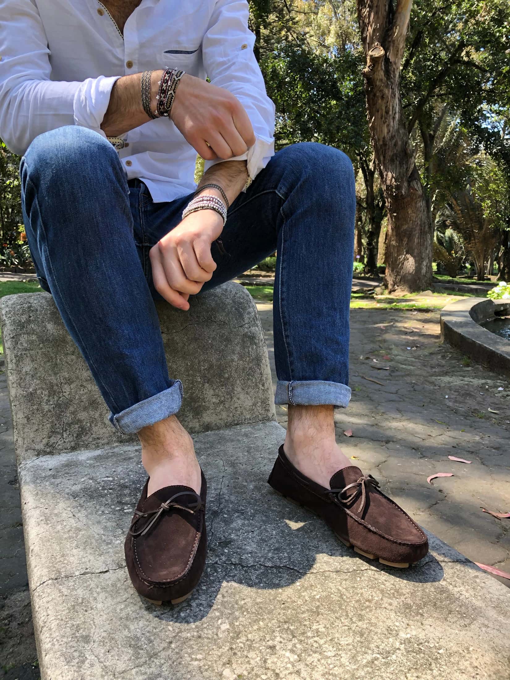 Mocasines Hombre Amarrar Carnaza Café - miniatura 5