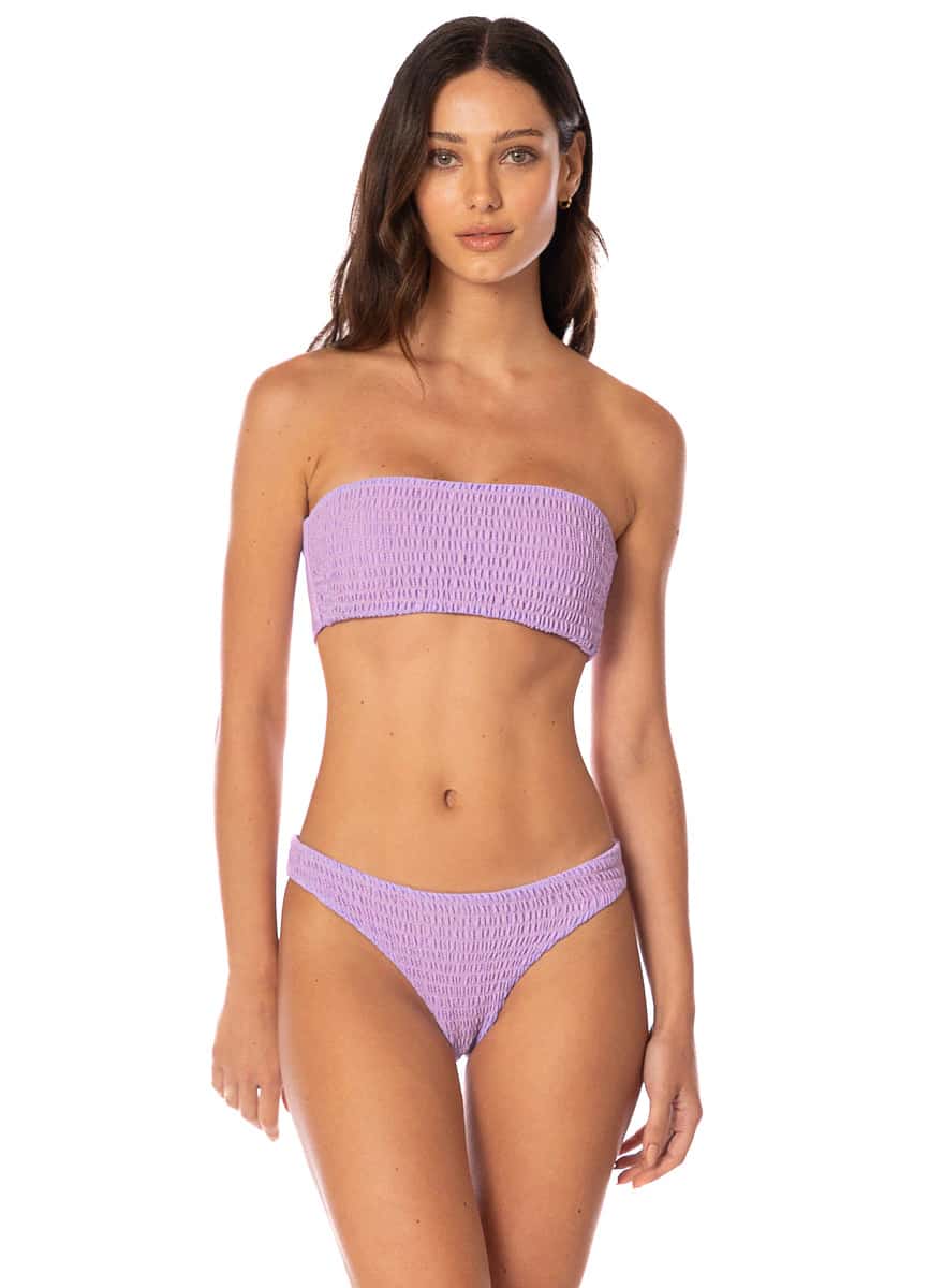 Maaji Purple Lavender Artemis Strapless Bandeau Bikini Top