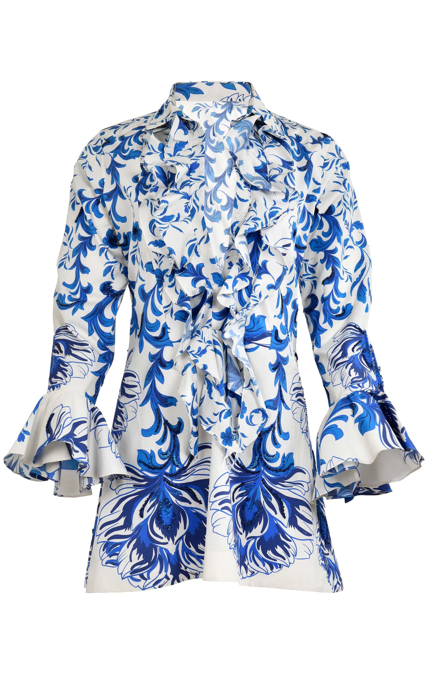 Cate Cotton Blue Dress - miniatura 1