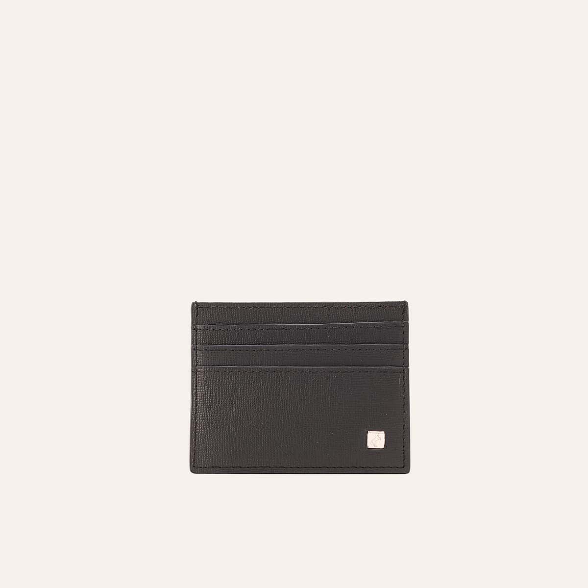 Tarjetero Plano 7cc Negro Orión Roble
