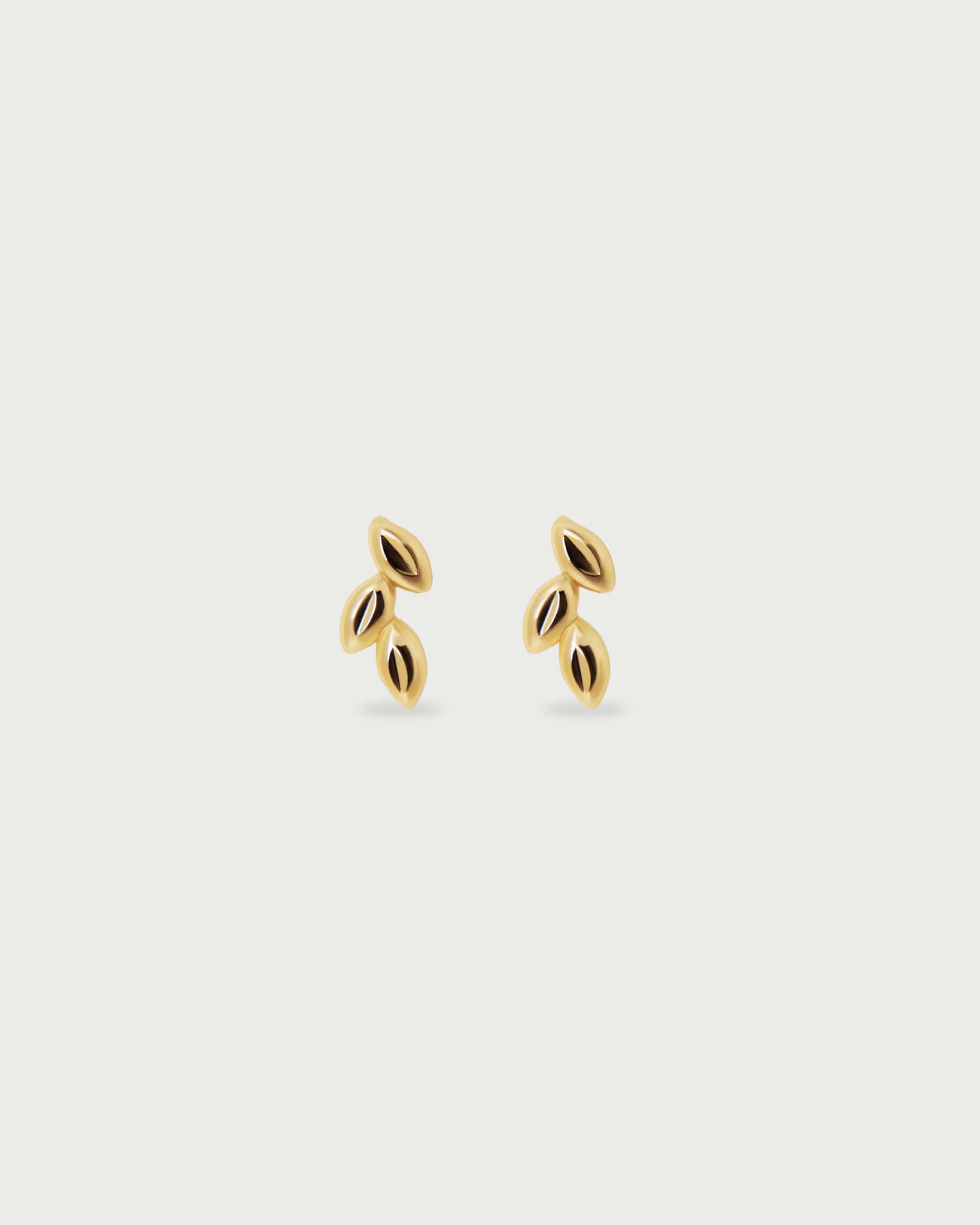 Aretes 3 Hojas Oro