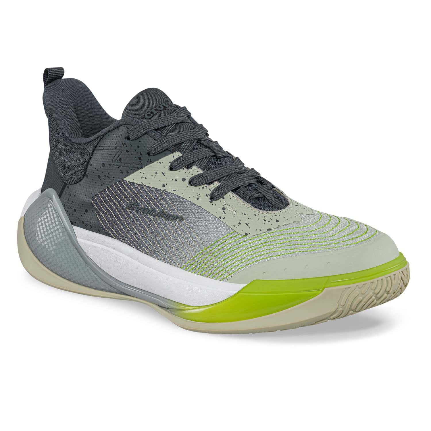 Tenis Basketball Qibar Gris-Verde Croydon Para Hombre