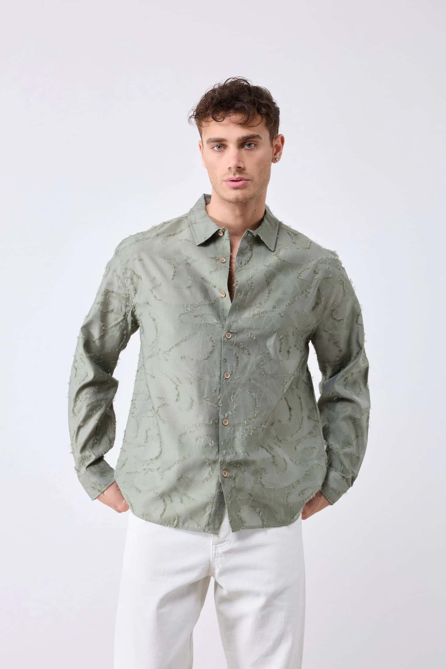 CAMISA LALELI OLIVA - miniatura 2