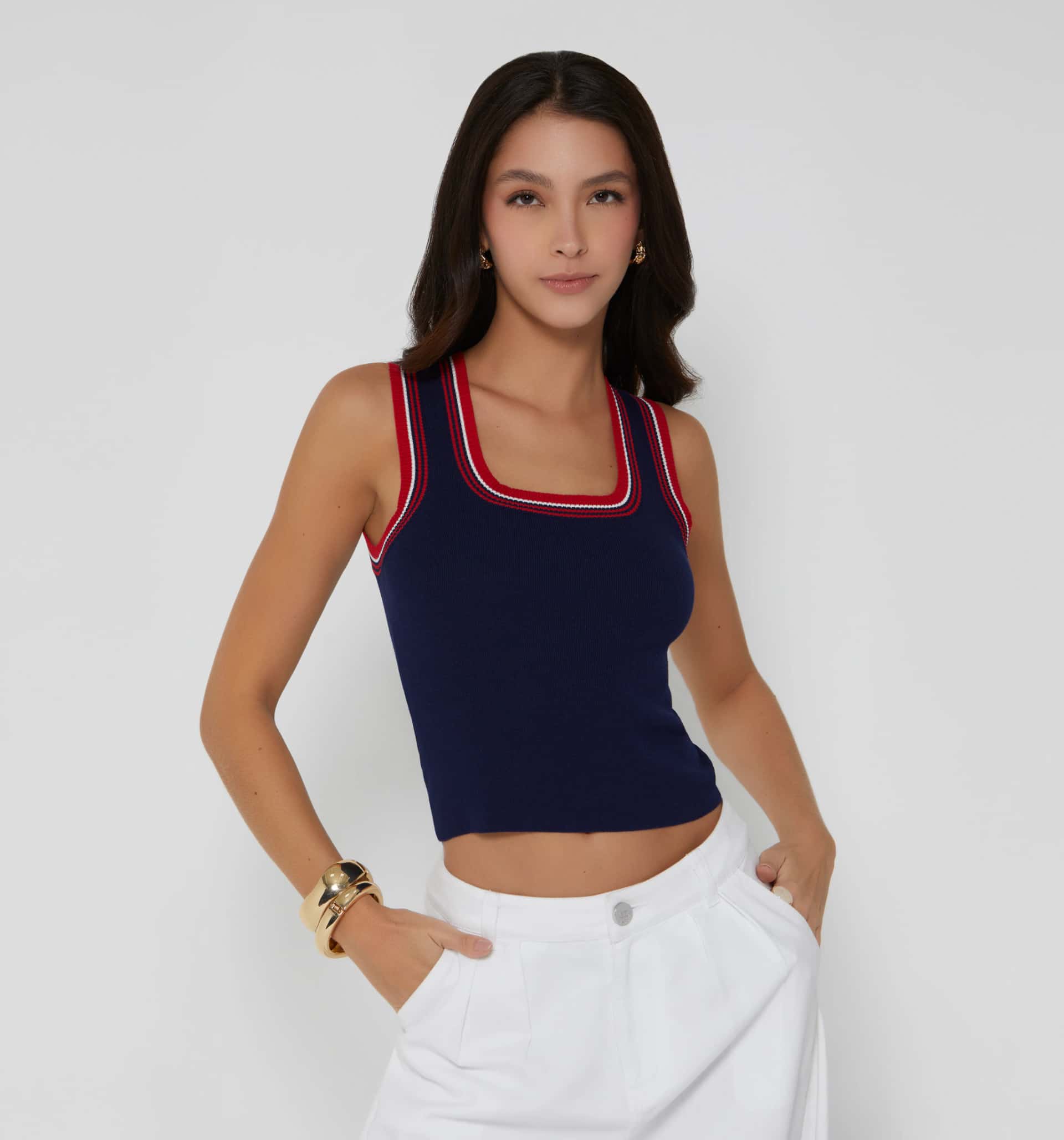 Blusa manga sisa tejida