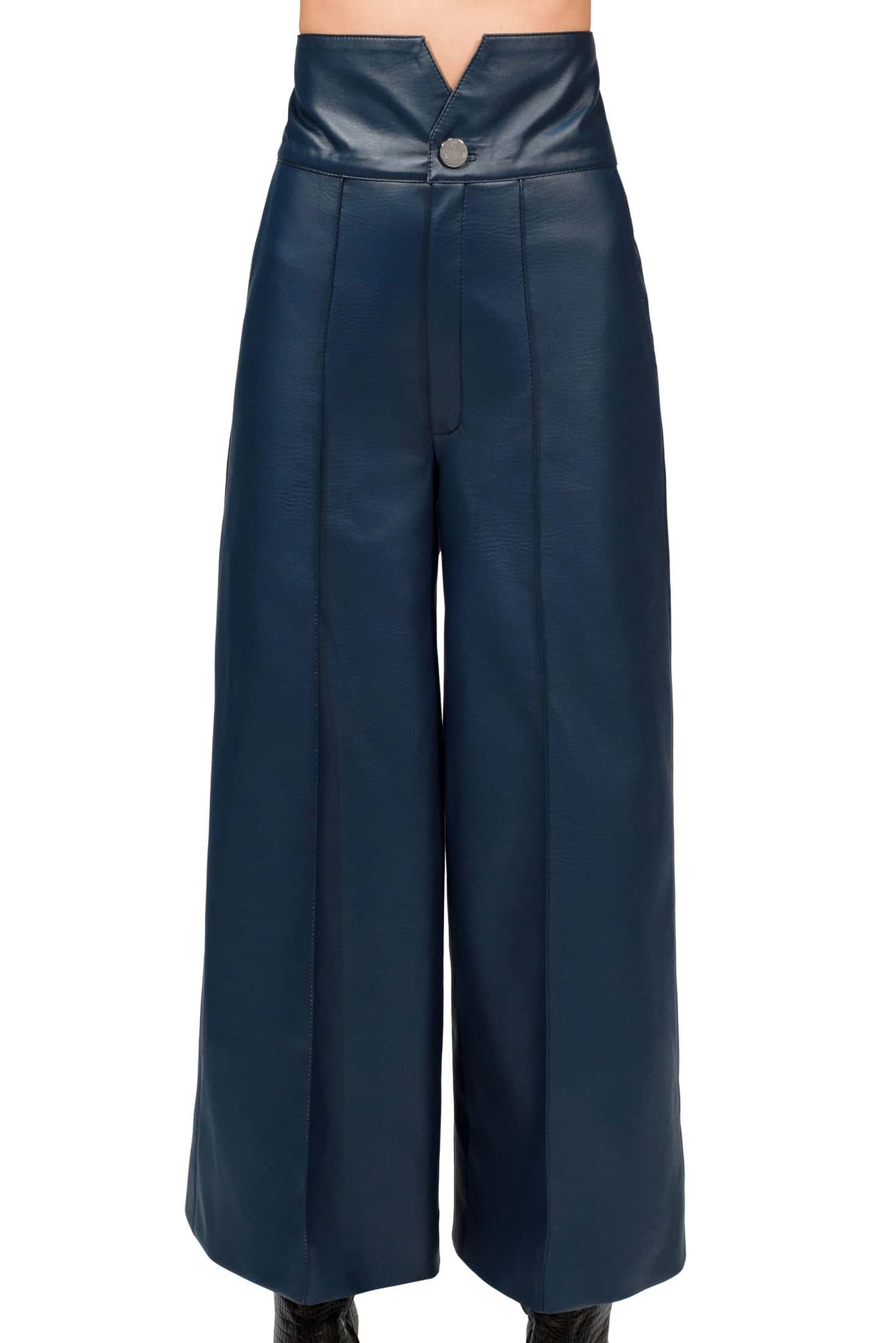 LEATHER HIGH WAIST CULOTTE