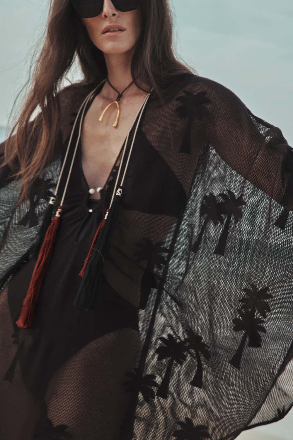 Palm Veil Tunic Dress - miniatura 4