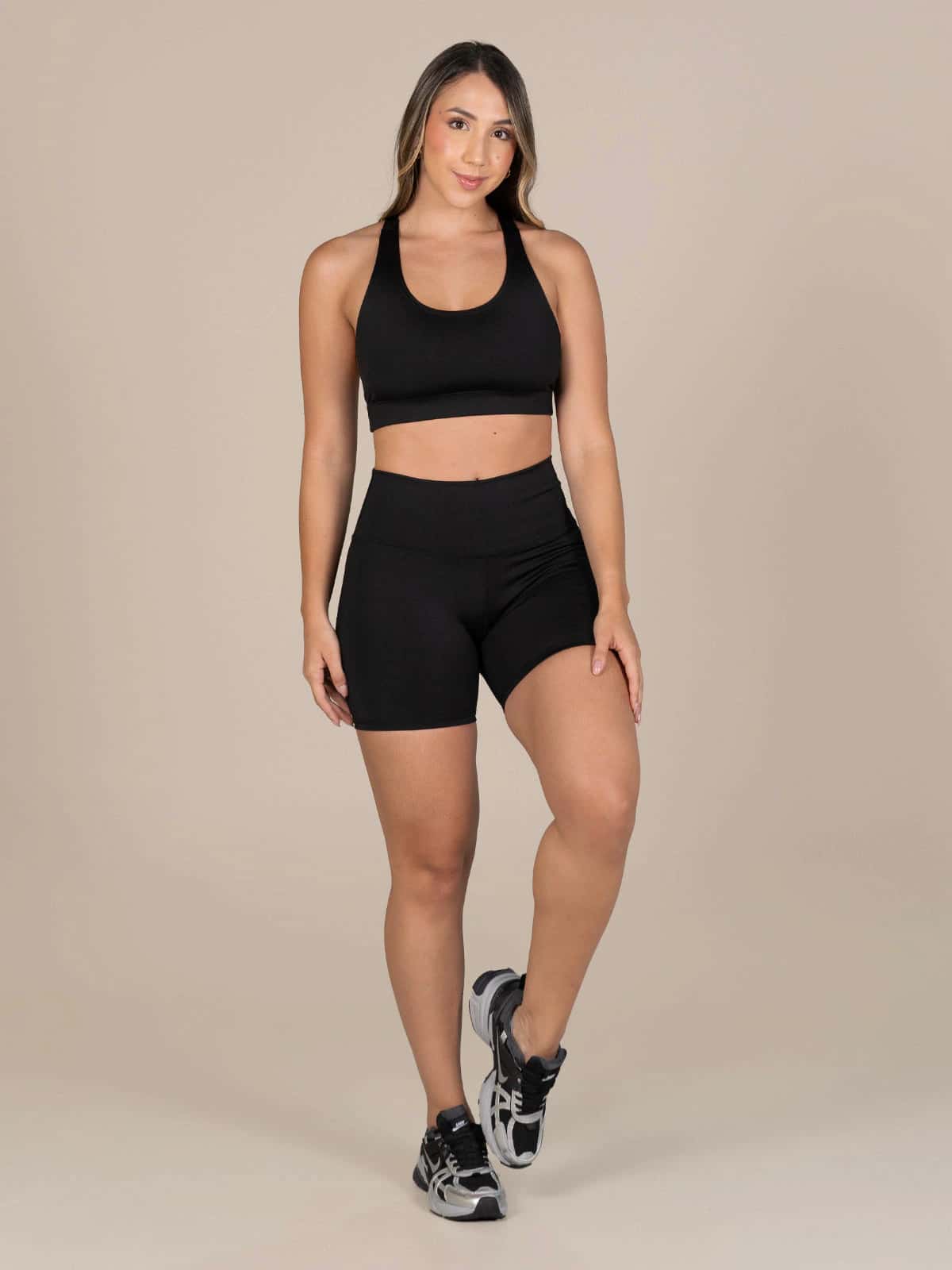 Black short fitness set