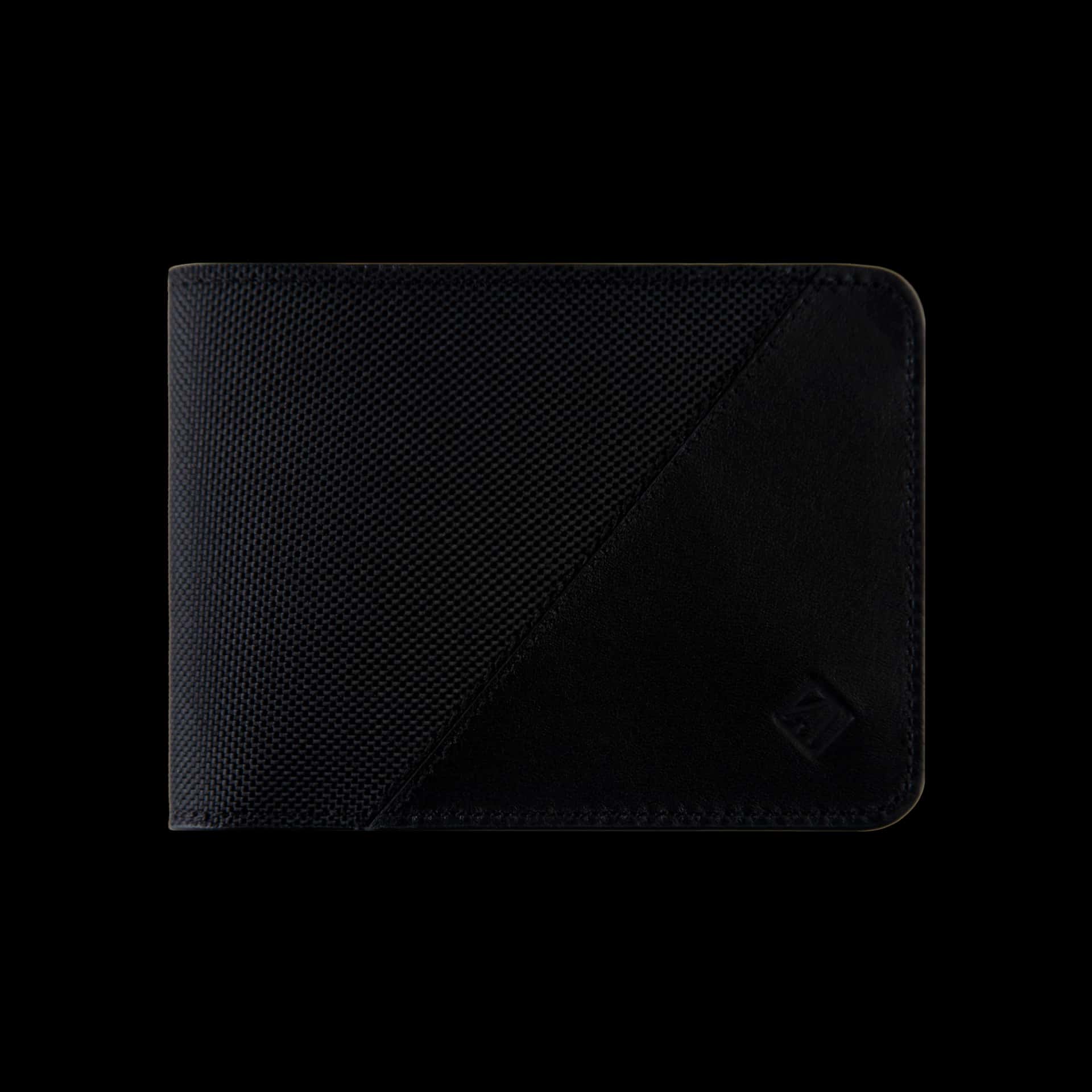Billetera Tradicional de Cuero (Carbono-Negra) — Con Grabado de Iniciales
