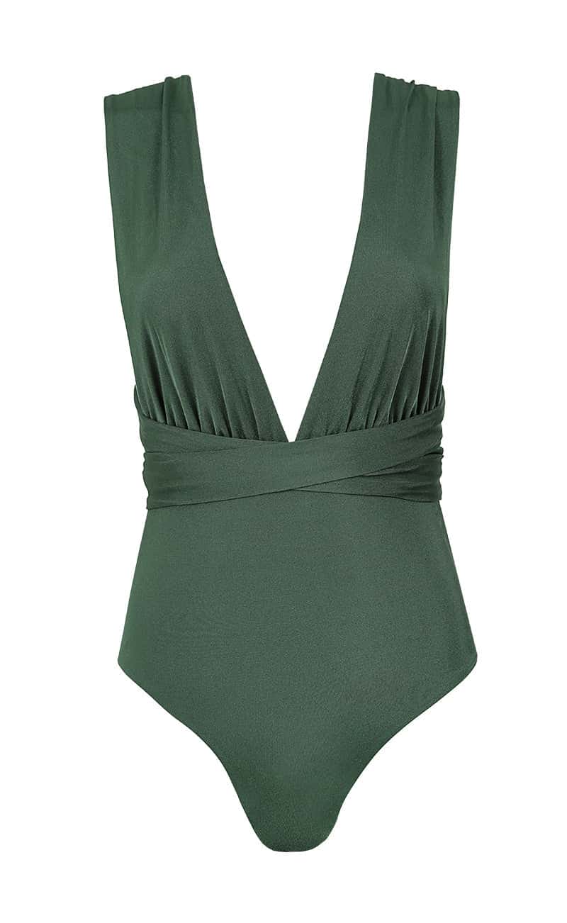 VESTIDO DE BAÑO ENTERO MULTIFORMAS PRISMA VERDE MILITAR