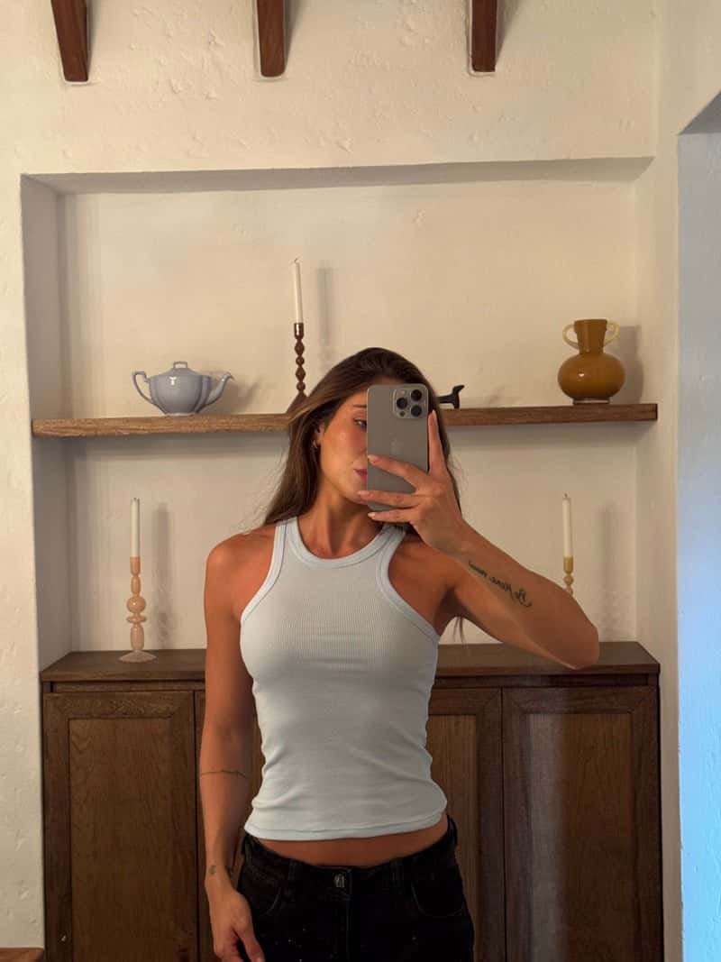 Tank Top Esqueleto - Baby Blue