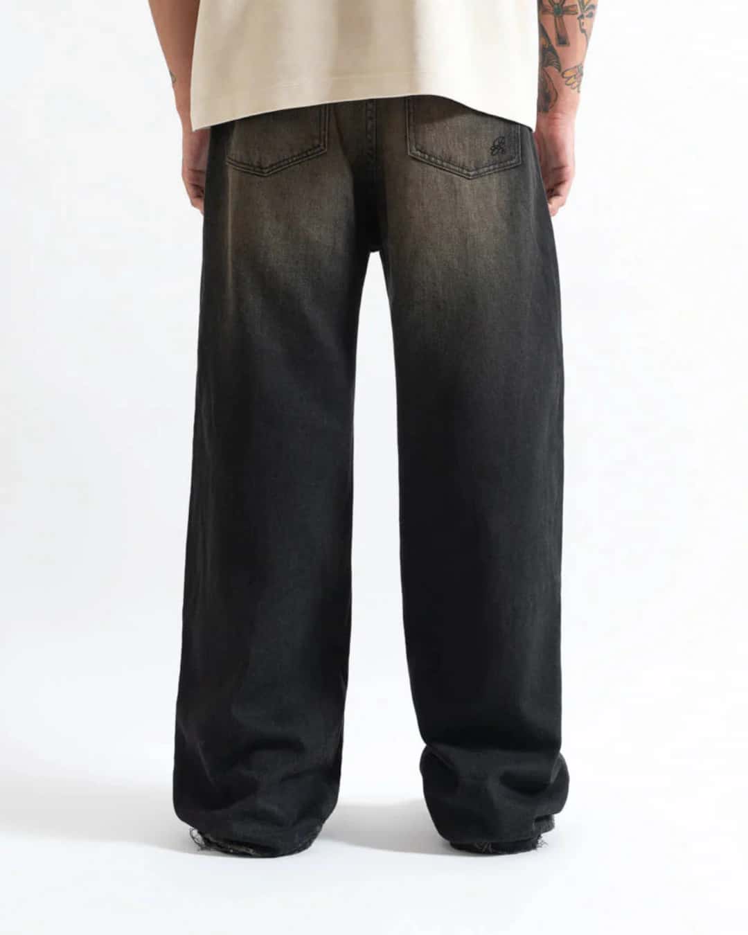 MONCLAIR WASHED BLACK BROWN JEAN - miniatura 2