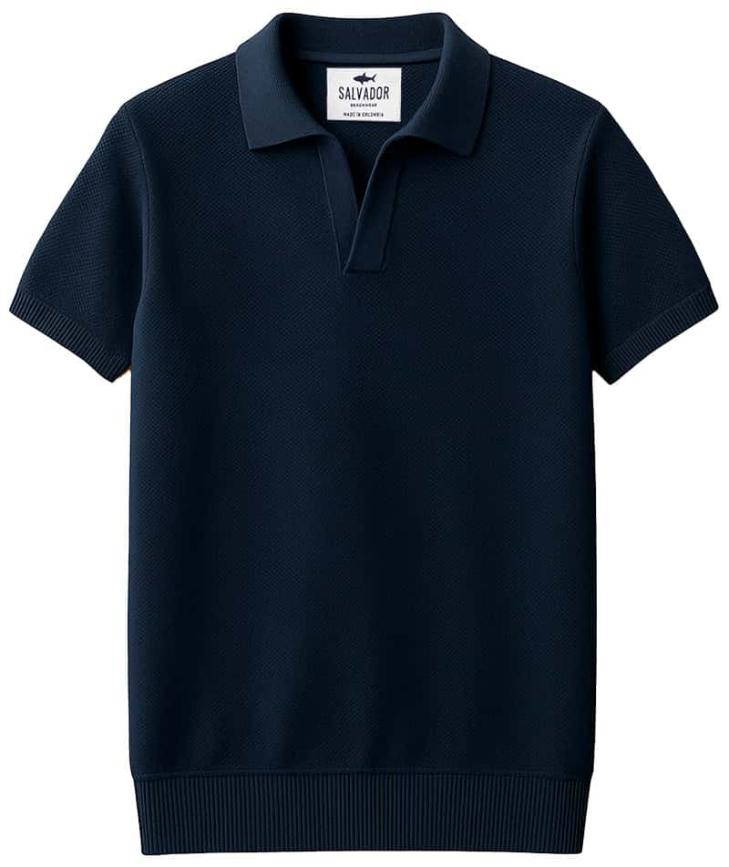 POLO DE PUNTO AZUL OSCURA