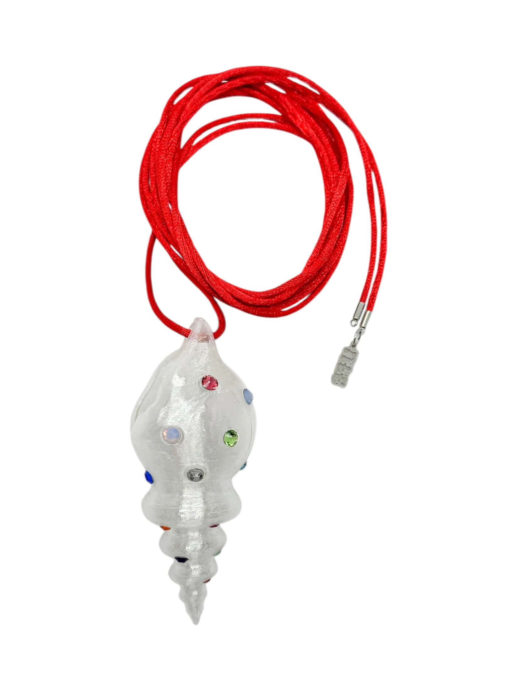 shell necklace transparente con cristales - miniatura 4