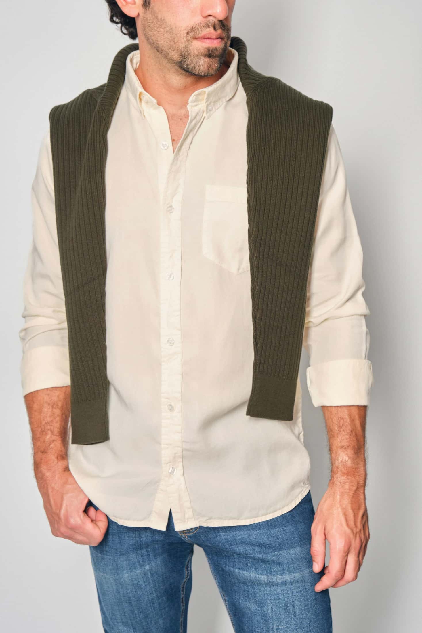 CAMISA LYOCELL CREAM