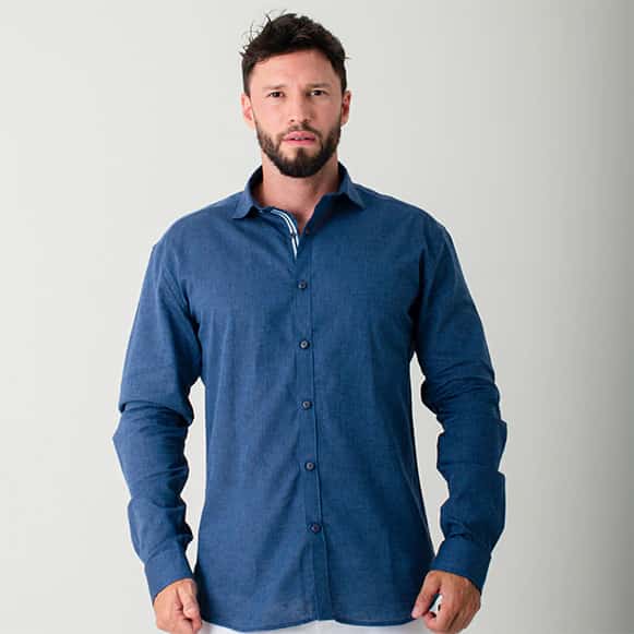 CAMISA ML 55% LINO 45% ALGODON