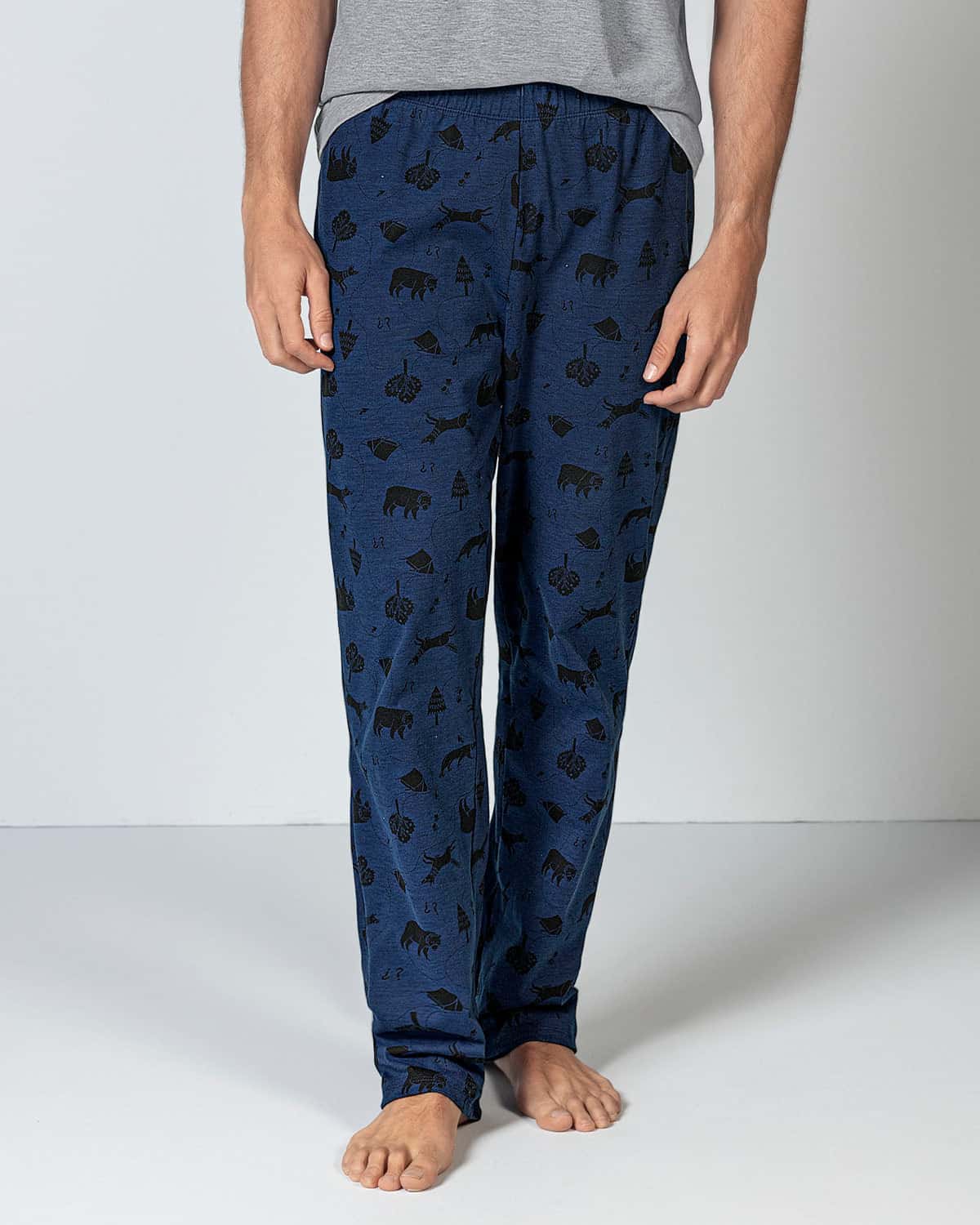 Pantalón bota recta con estampado