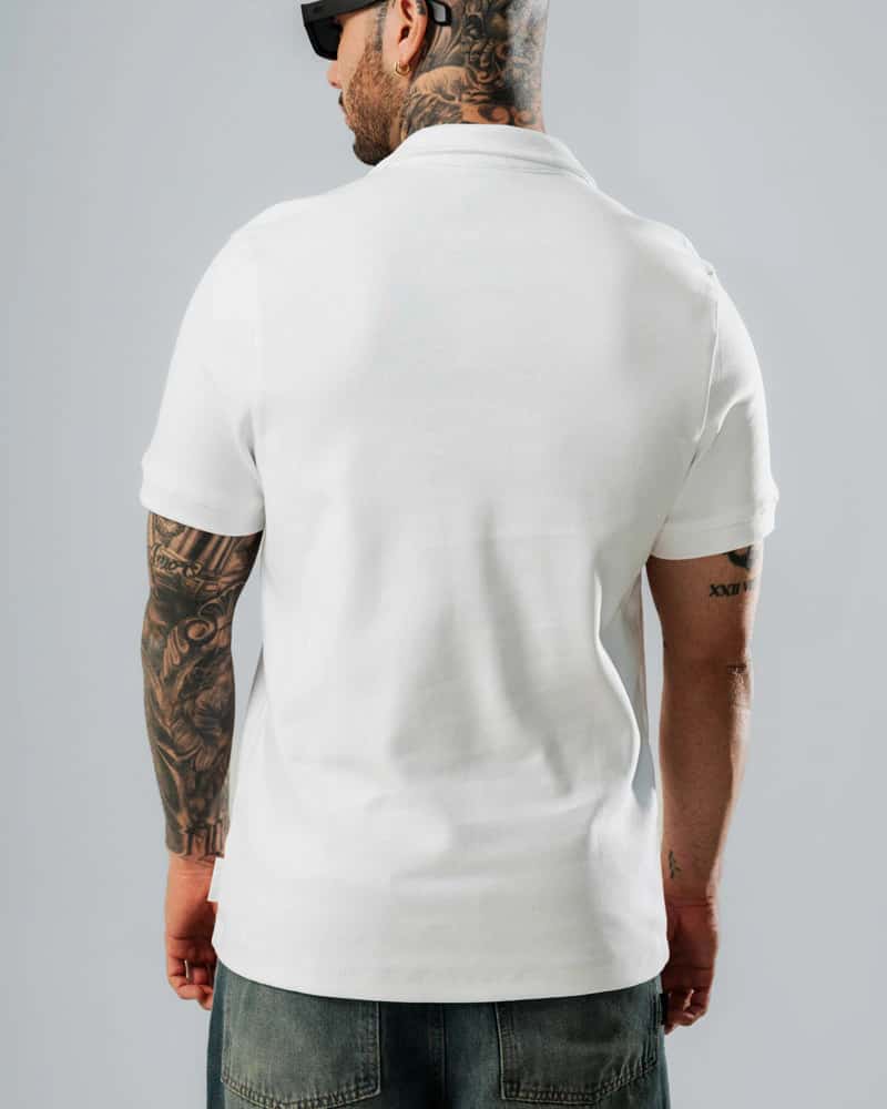 Polo Relaxed Fit Blanco - miniatura 4