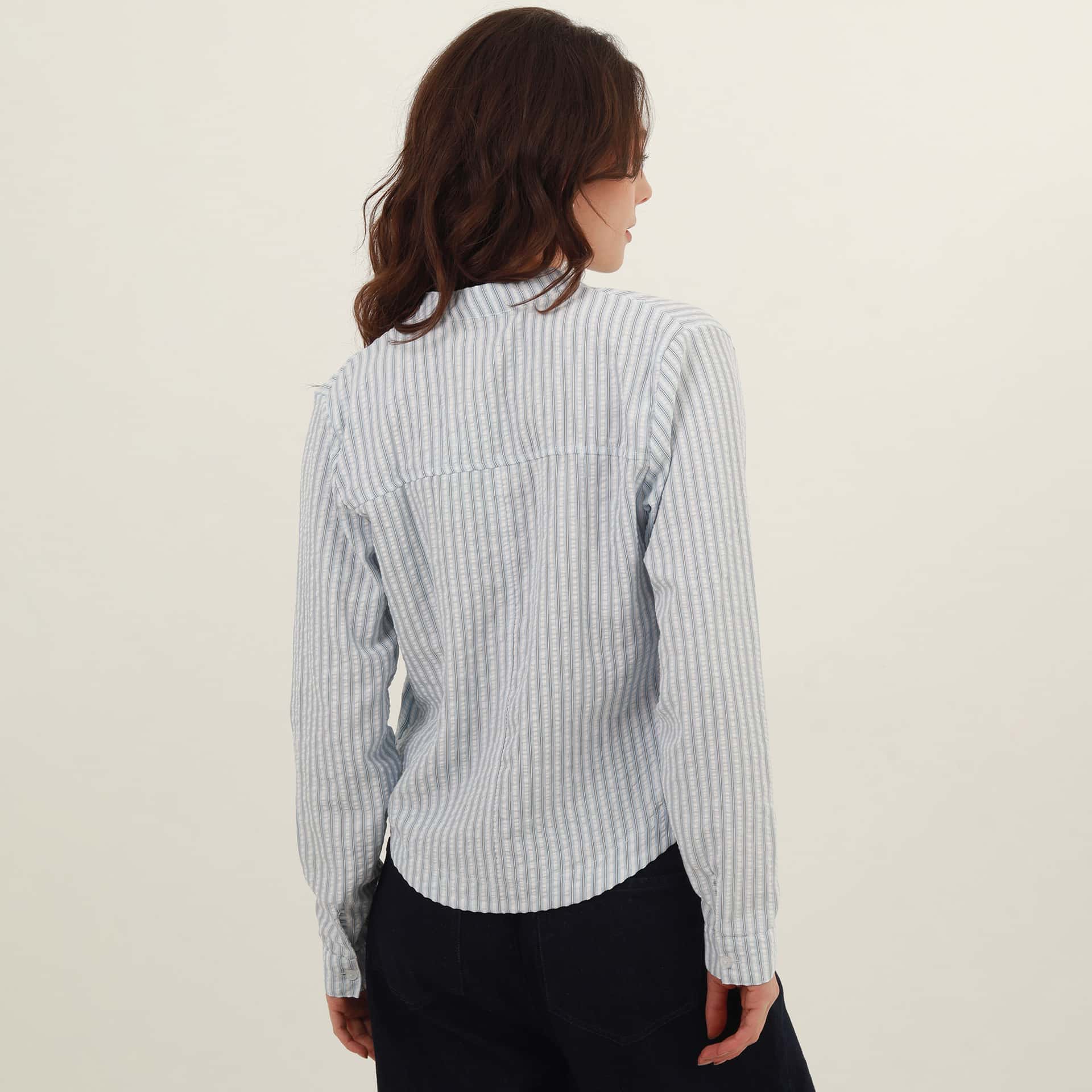 Blusa Cuello Camisero Manga Larga - miniatura 2