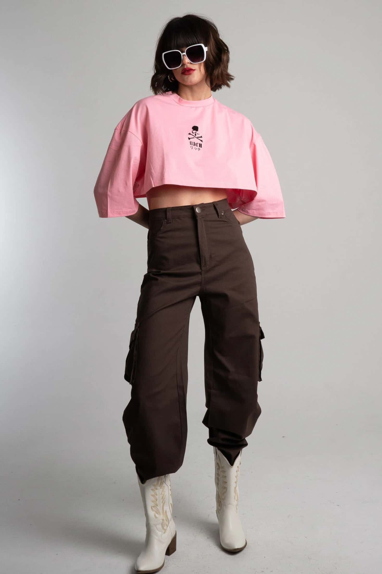 Camiseta Crop Rich Rosada - miniatura 4
