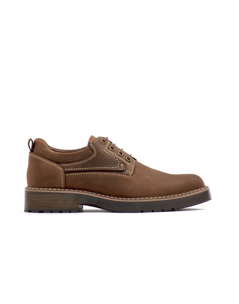 Zapato casual de cuero 100% colombiano para hombre en color café REF POLO04