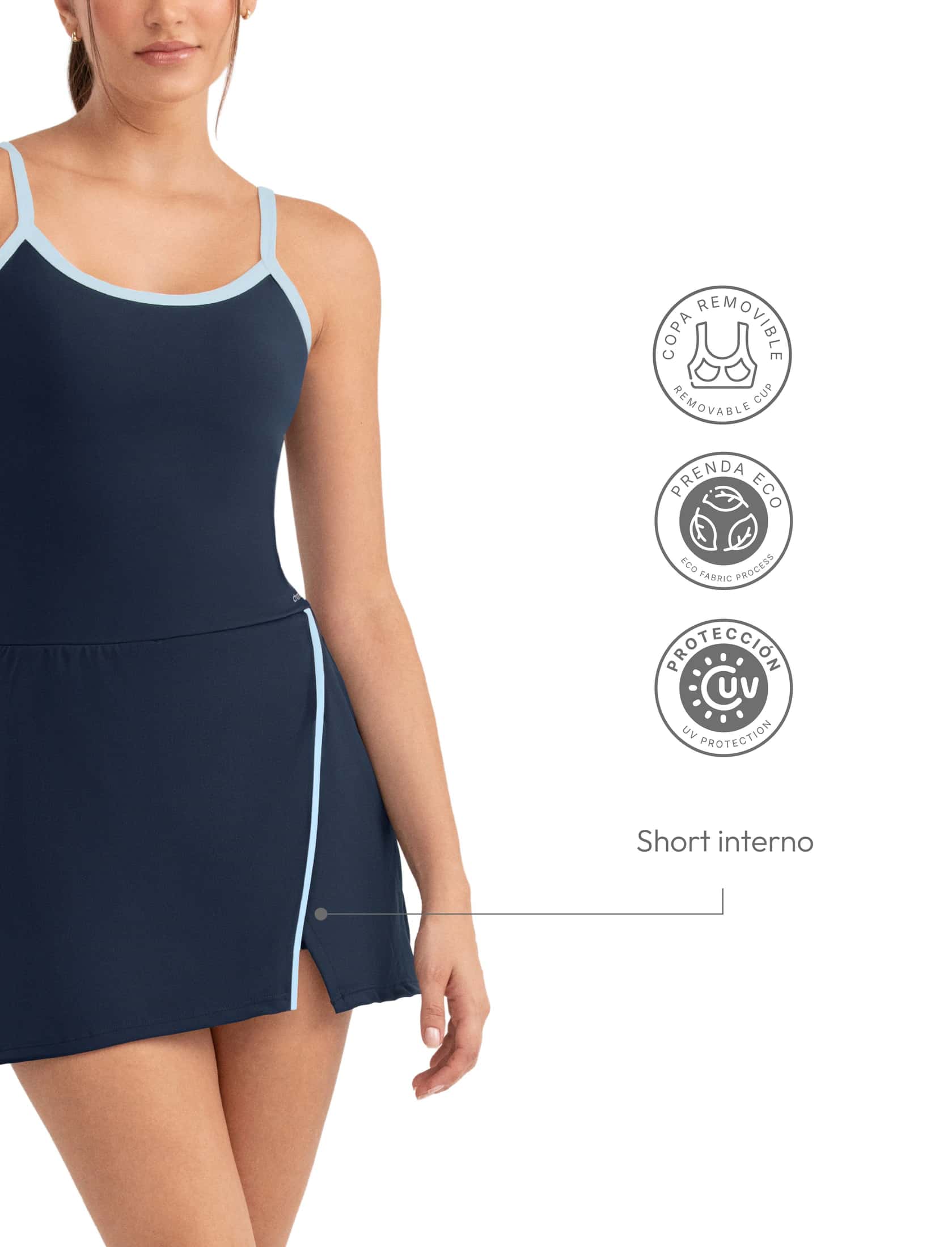 ENTERIZO DEPORTIVO 47879 - SHORT INTERNO - miniatura 3