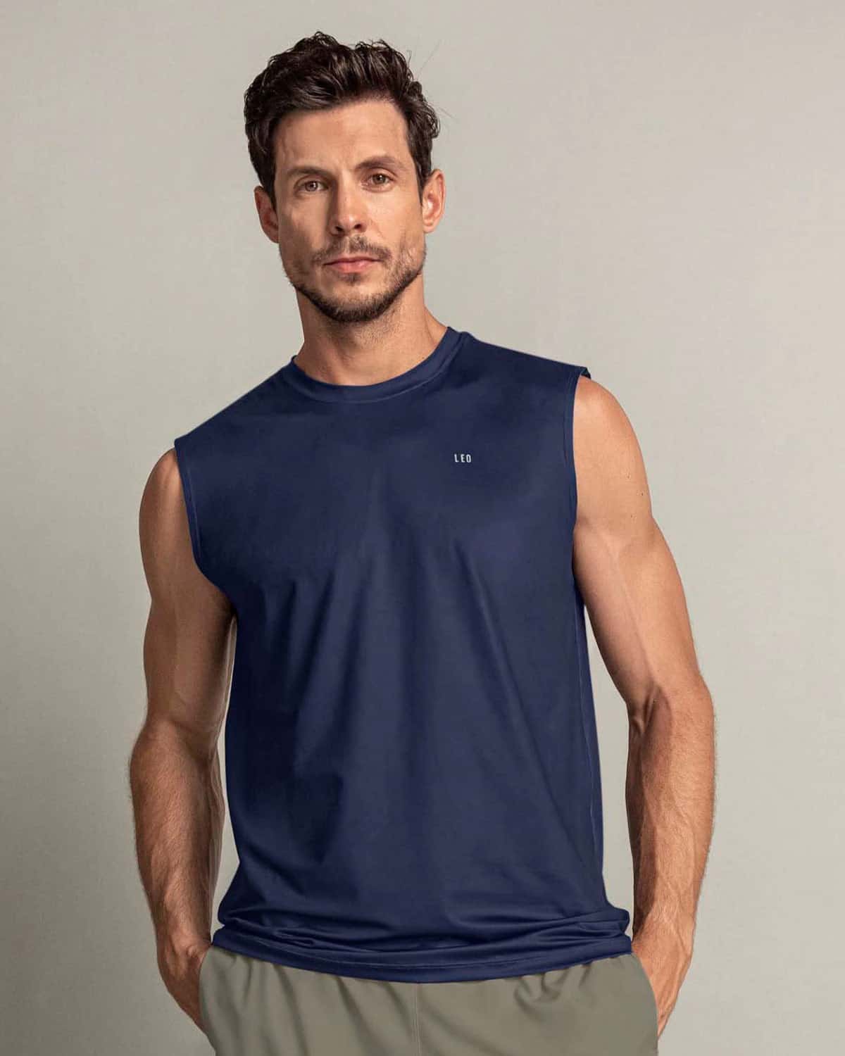 Camiseta manga sisa deportiva y de secado rápido para hombre