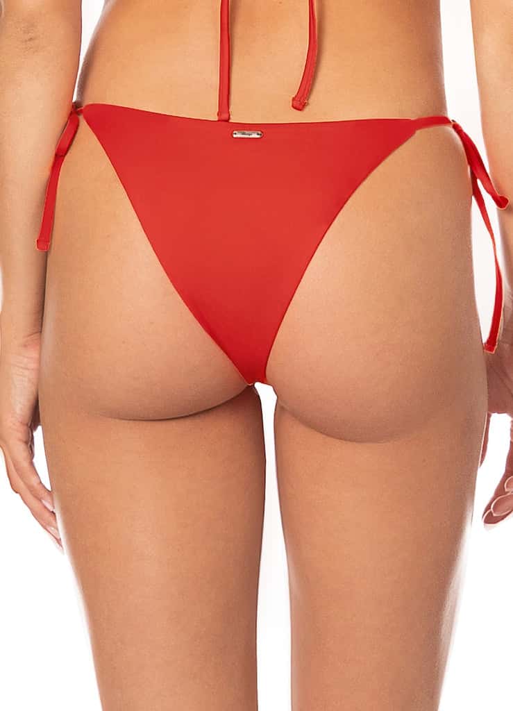 Maaji Red Camelia Sunning Low Rise Tie Side  Bikini Bottom - miniatura 3