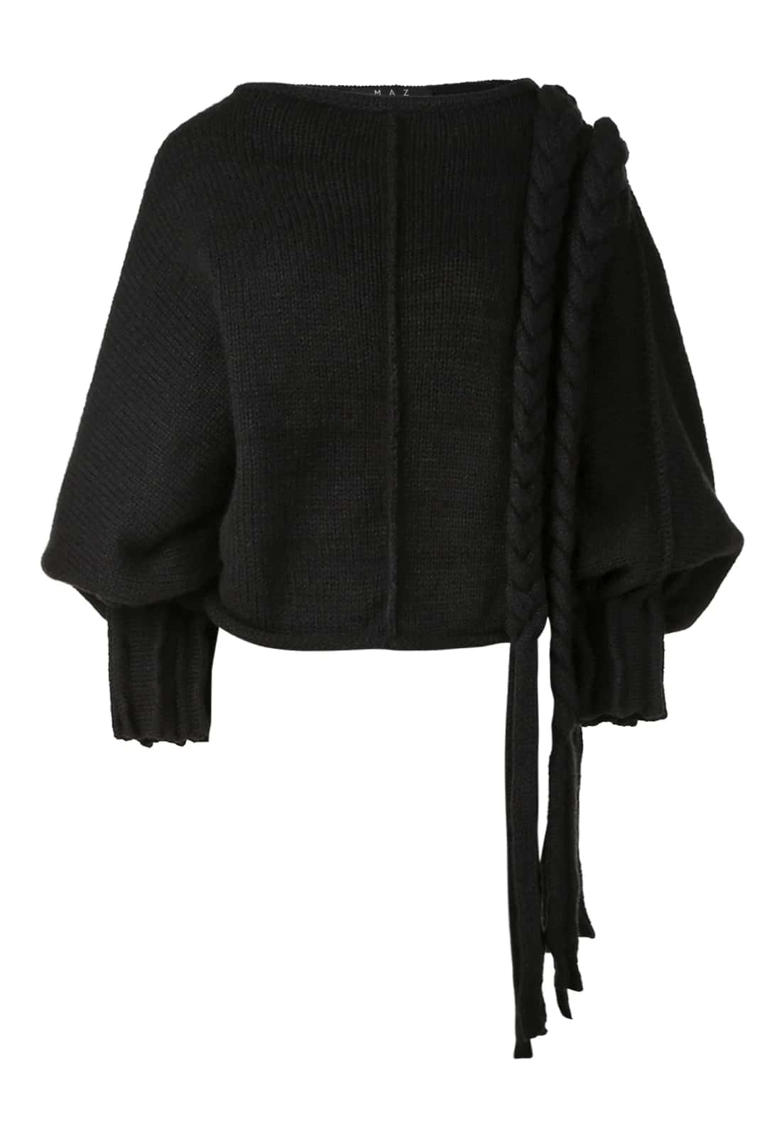 KNITTED SWEATER WITH LONG BRAIDS