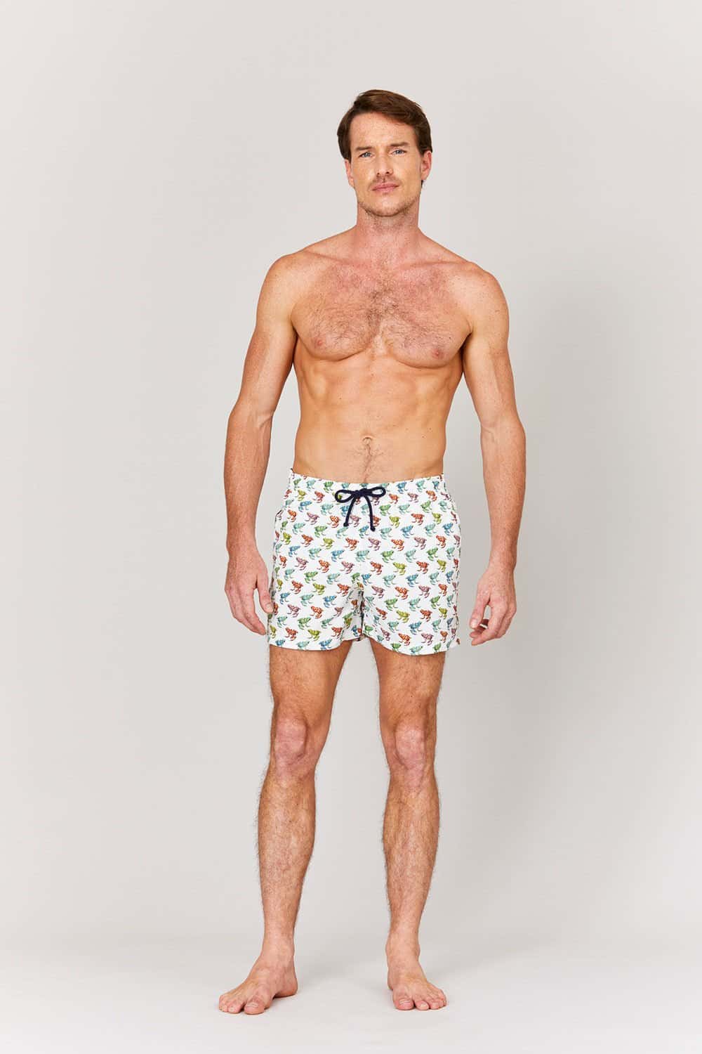 Men's swim trunk small frogs