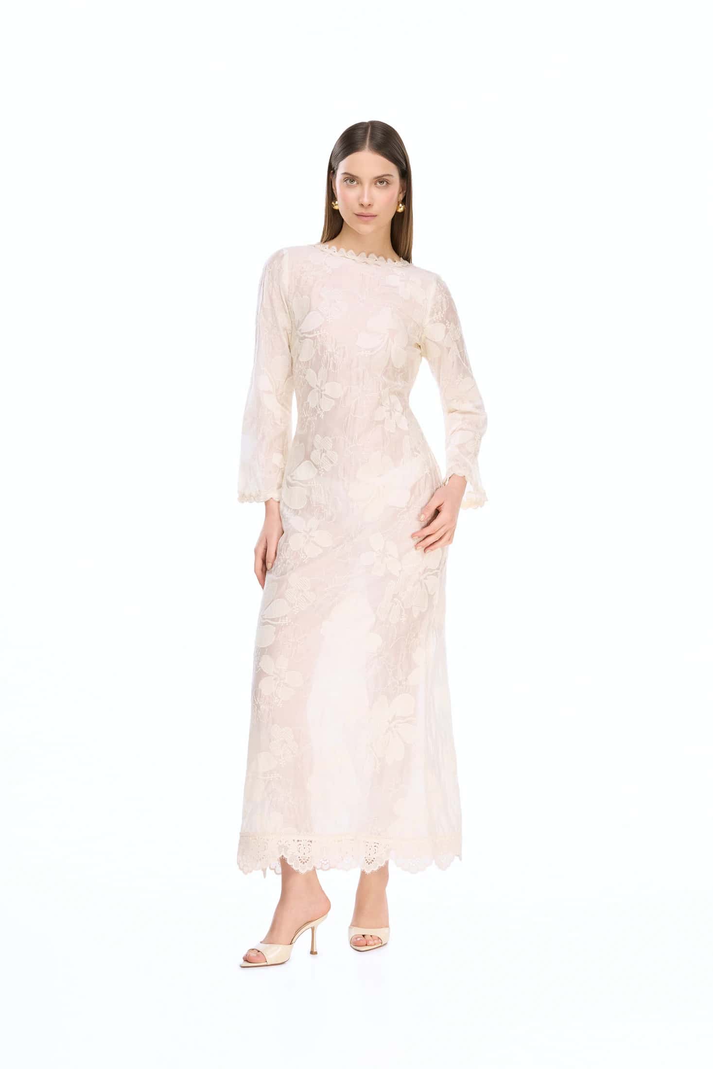 CELINE MAXI DRESS CREAM