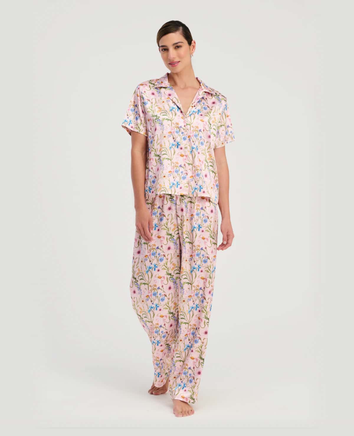 Pijama Pantalón | Camisa Manga Corta de Botones