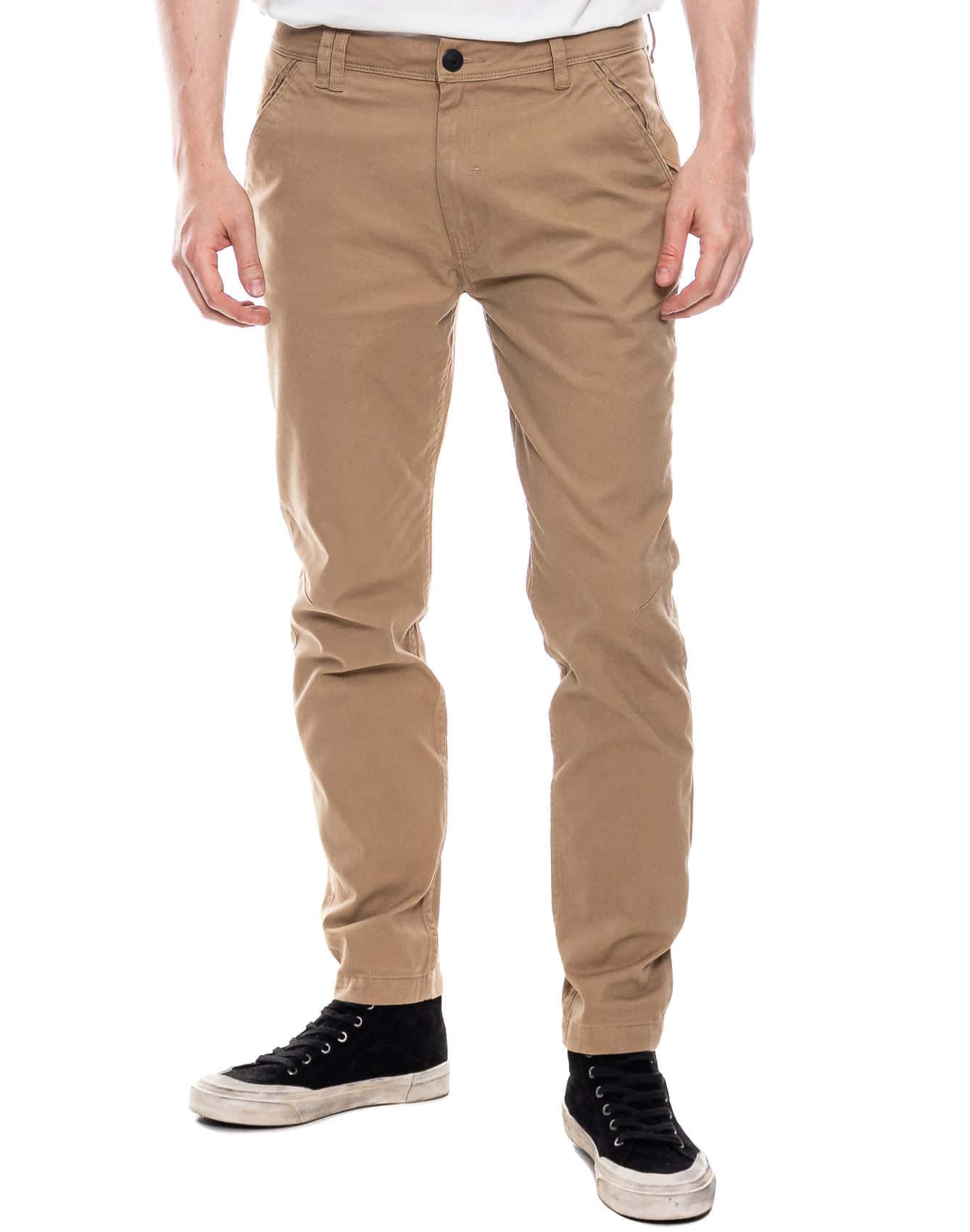 Pantalón Tiro Medio En Dril Tipo Chino