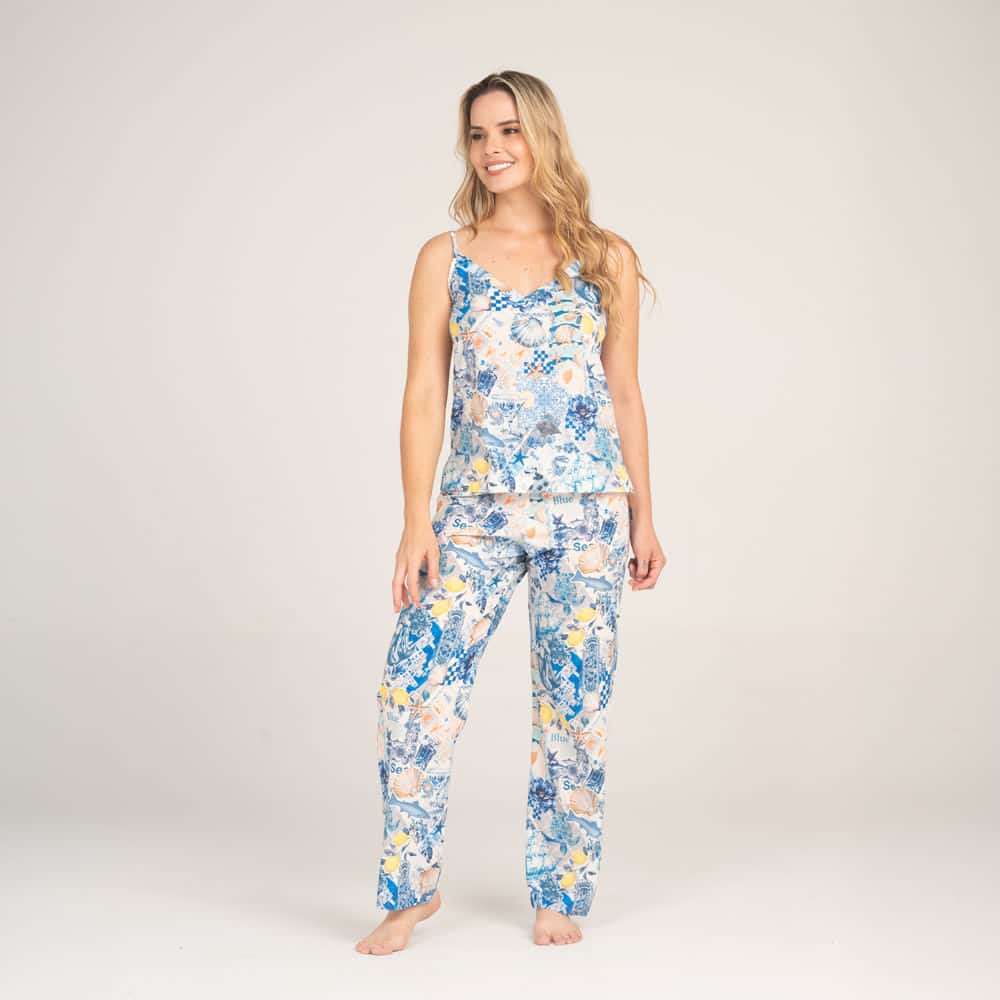 Conjunto de Pijama Pantalón Largo Arrecifes.