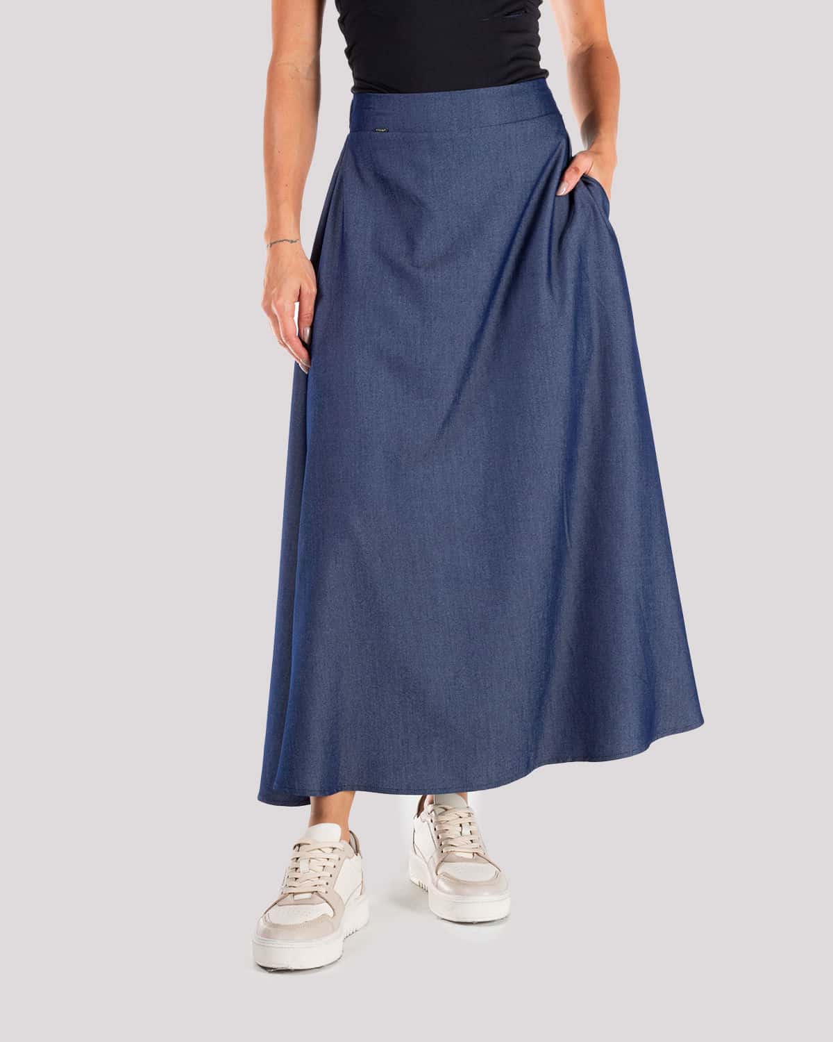 Falda azul para mujer