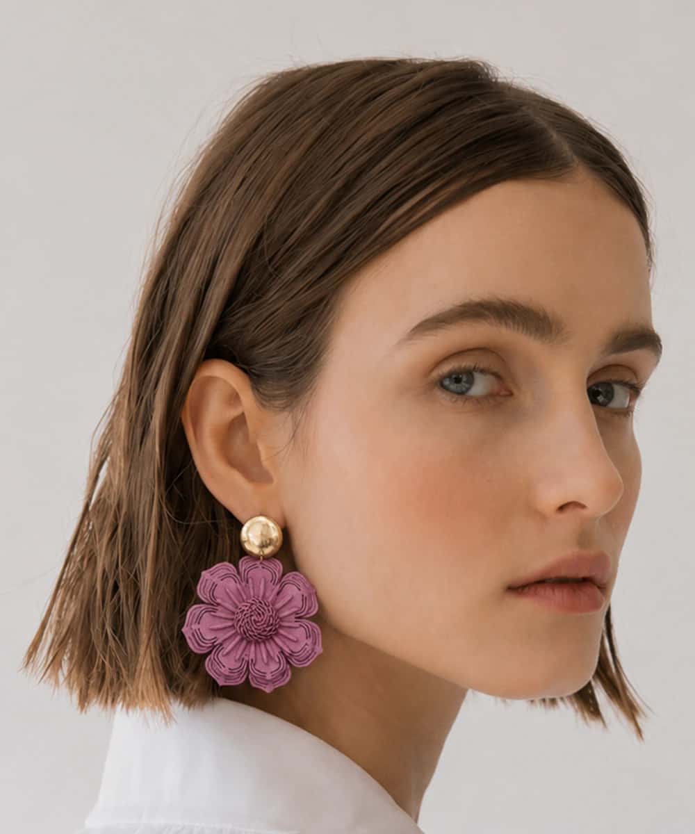 Aretes Flor Elisa – Aura Rosa - miniatura 2