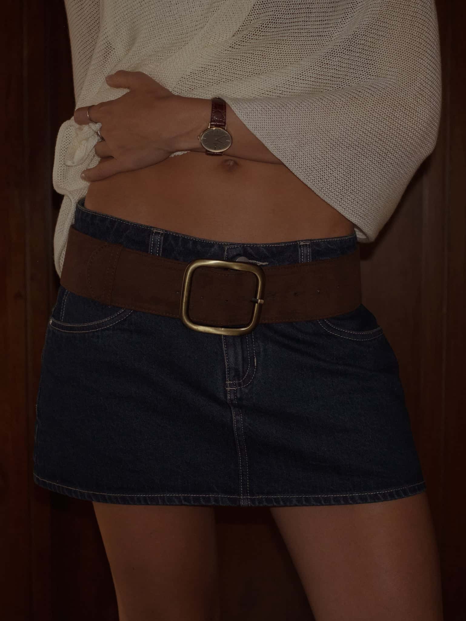 INDIGO MINI SKIRT - RAW DENIM