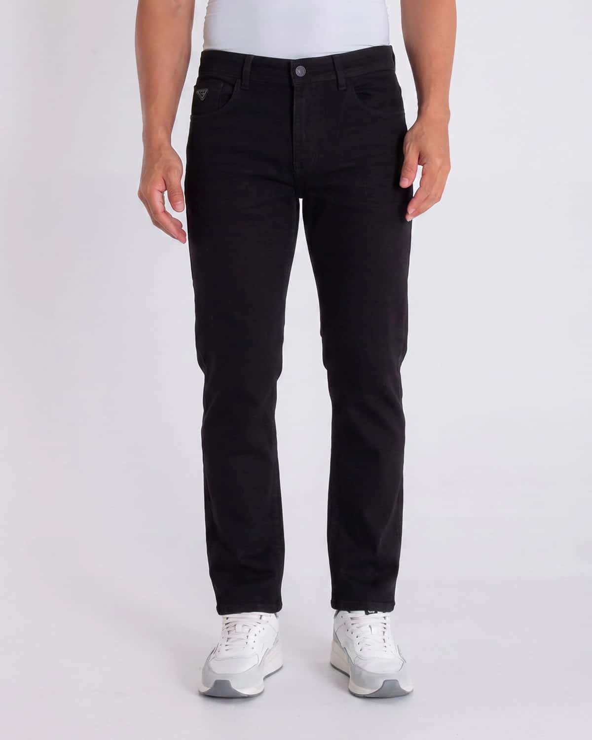 Jean regular negro para hombre