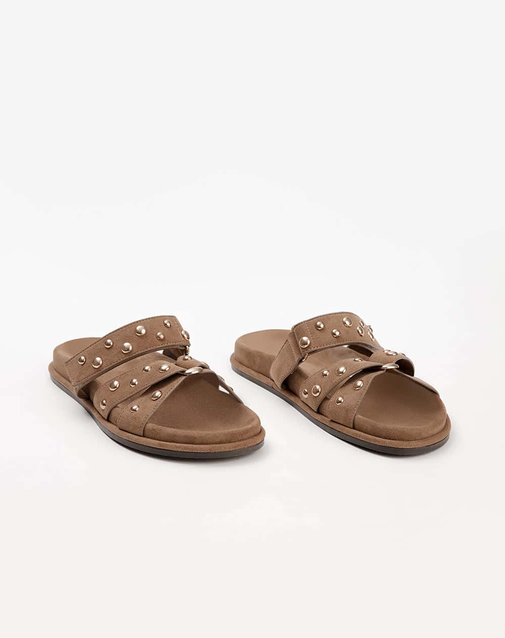 Sandalias café mujer