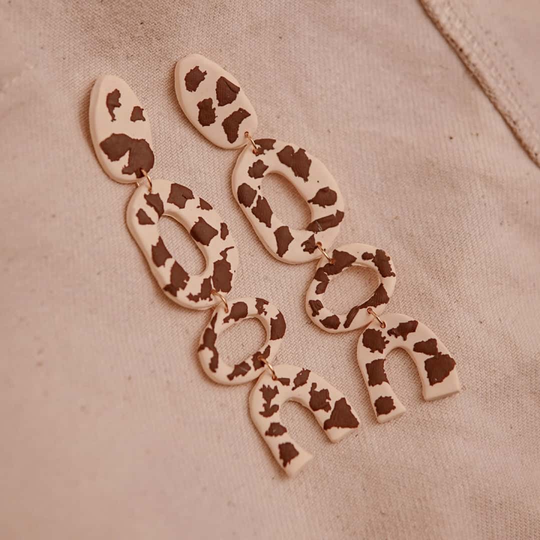 Aretes Anni Cow Print