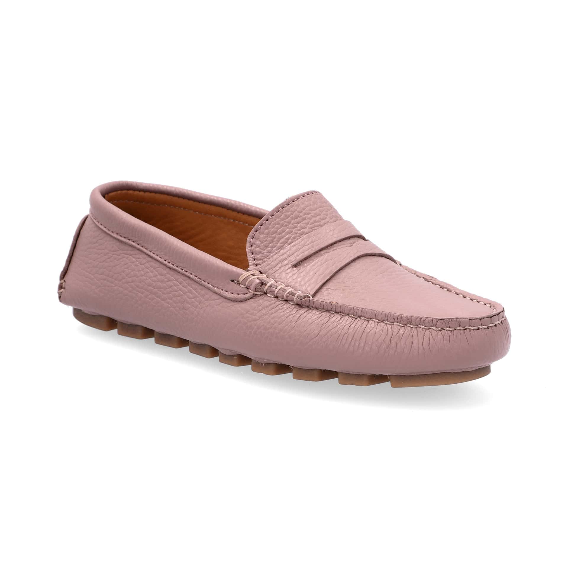 Mocasines Mujer Penny Cuero Rosa - miniatura 5