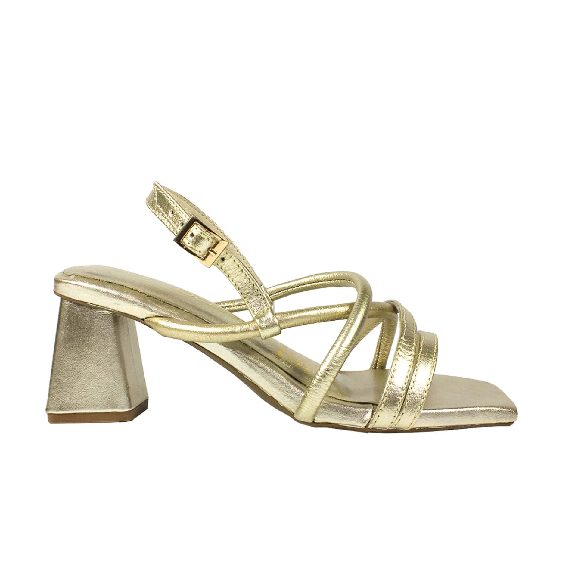 "Dubai" Sandalias de Tacón en Cuero