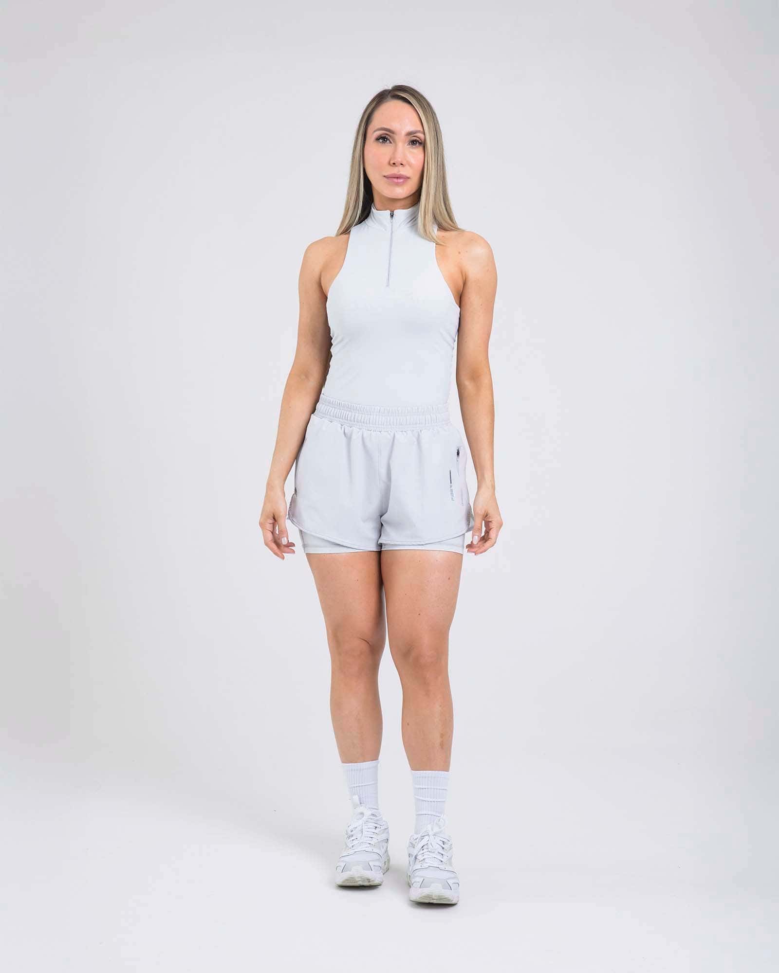 Short running trail dual gris cloud outdoor FIBER
