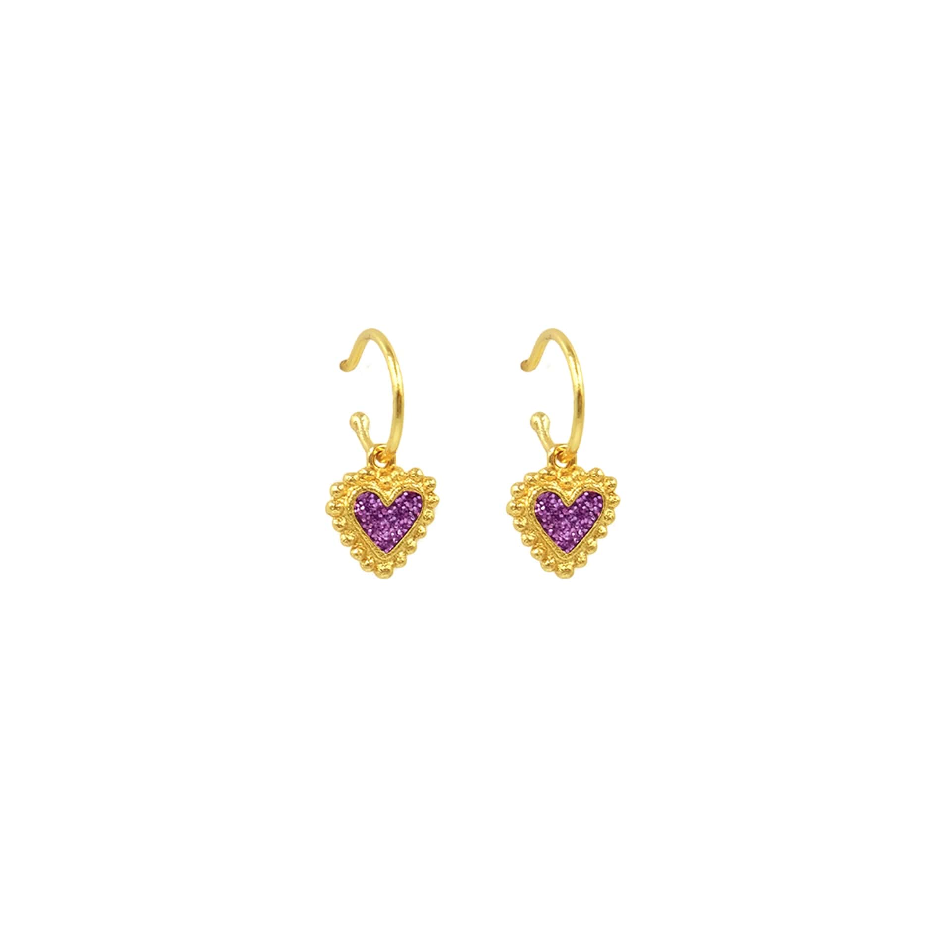 Candongas Baby Beating Hearts Glitter - miniatura 2