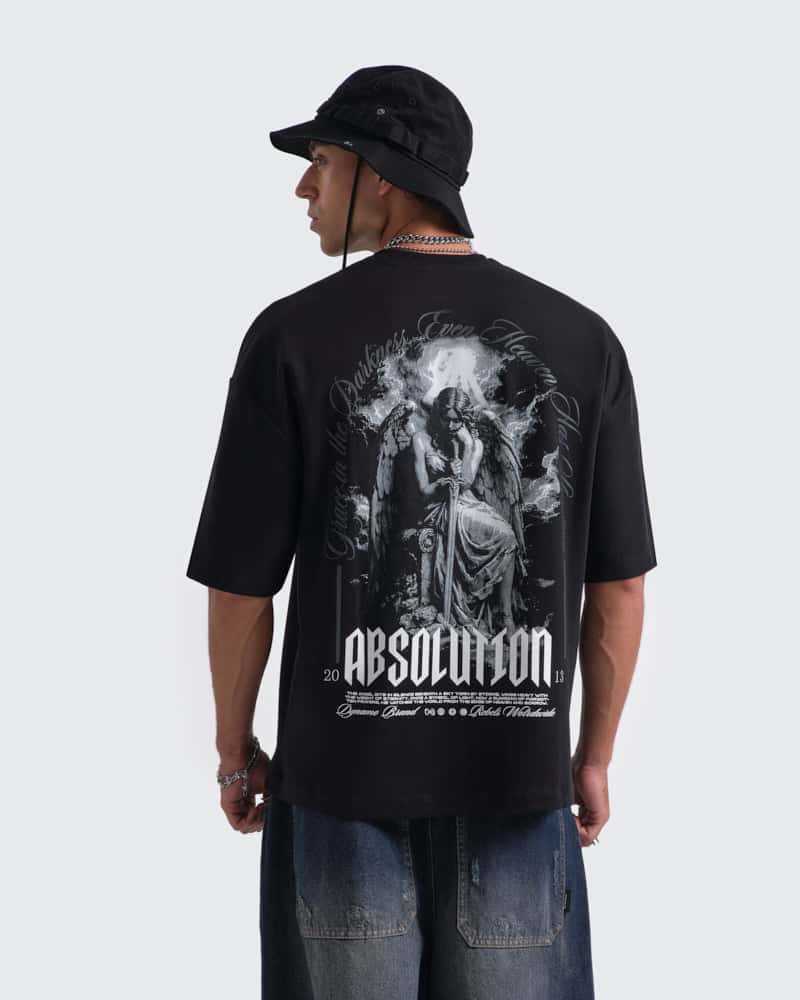 Camiseta Negra Oversize Rebellion - miniatura 1